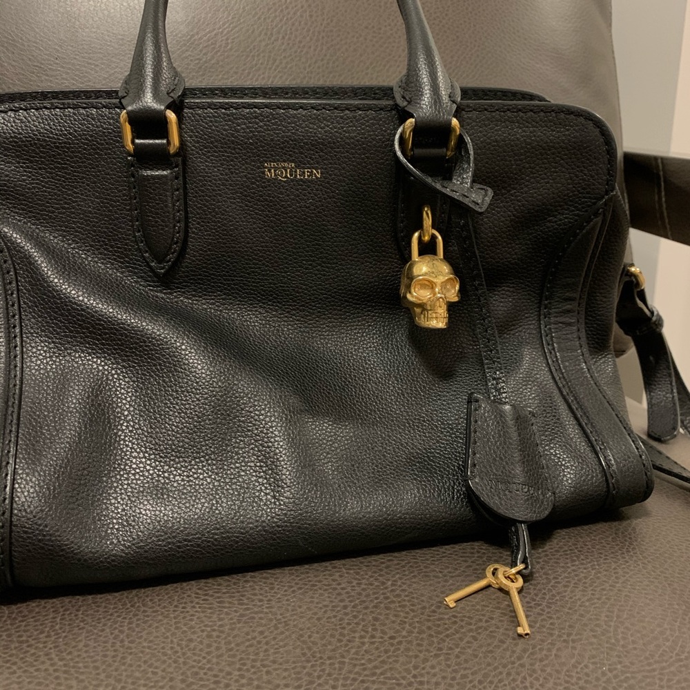 Alexander McQueen Black Skull Handbag